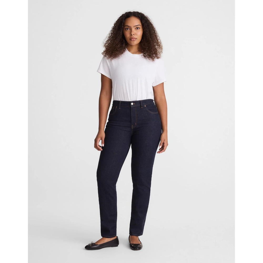 Madewell‎ The Tall Curvy Jules Slim-Straight Jean in Rinse Wash 27 Tall NWT